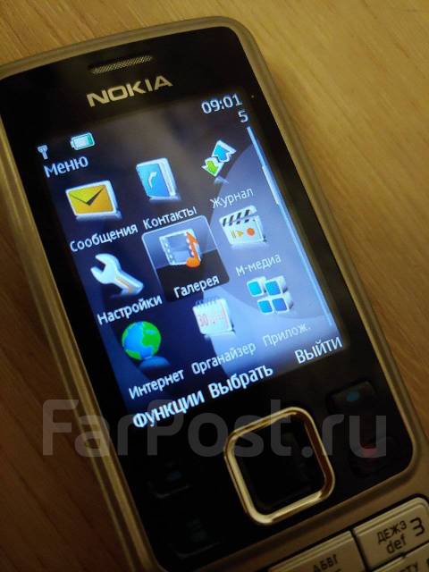 Телефон Nokia 6300. Копия, моноблок, серебристый, кнопочный, новый, в ...