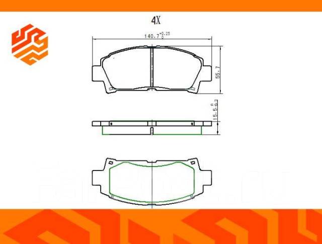Колодки тормозные дисковые JD JBP0032 передние купить в Иркутске по ...