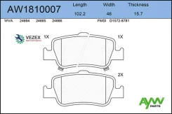������� ��������� ������ Toyota Auris (BOS) 1.4-1.6 07/Corolla (BOS) 1.4D 06 Aywiparts AW1810007 AW1810007 ����