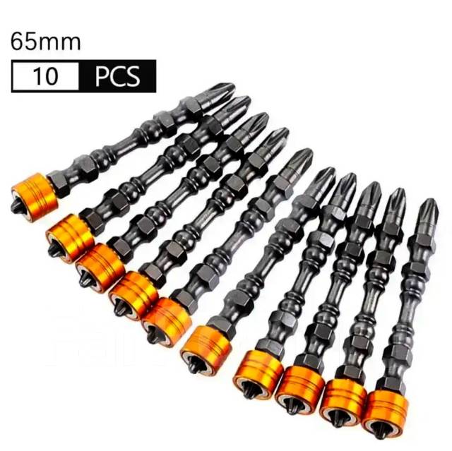 Биты, отвертки для шуруповерта, дрели 65мм, двусторонние. Набор 10шт ...
