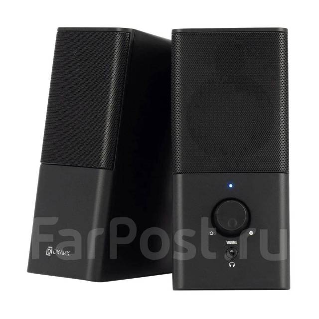 Колонки 2.0 Oklick OK-128 Чёрный, новый, в наличии. Цена: 989₽ во ...