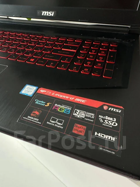 MSI GP73 Leopard 8RE. 17.1", WiFi: 1, Bluetooth: 1 ����