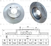 ���� ��������� Mitsubishi Carisma 95-/Colt(IV, V) 92-/Lancer(V, VI) 92- Blitz ���. BS0650 BS0650 ����