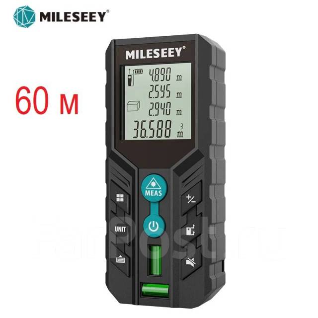 Дальномер лазерный Mileseey D2, 60м функции расчета площади и объема ...