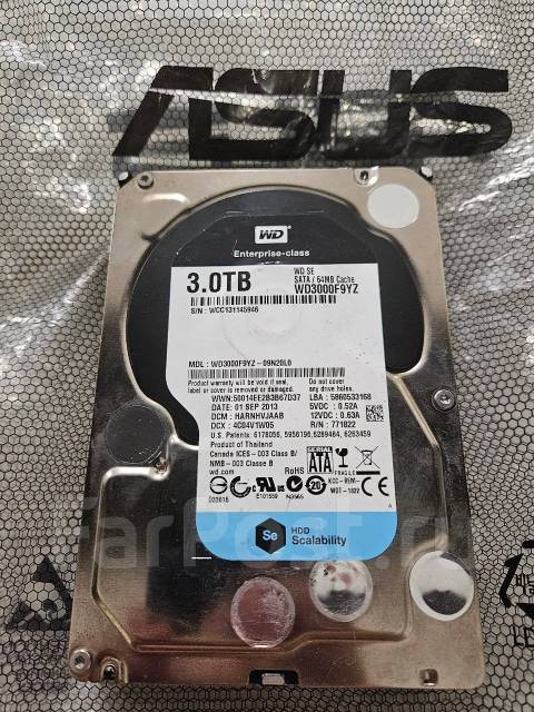 Жесткий диск SATA-3 3Tb WD Se 7200rpm [WD3000F9YZ] Cache 64Mb, 3 000 Гб ...