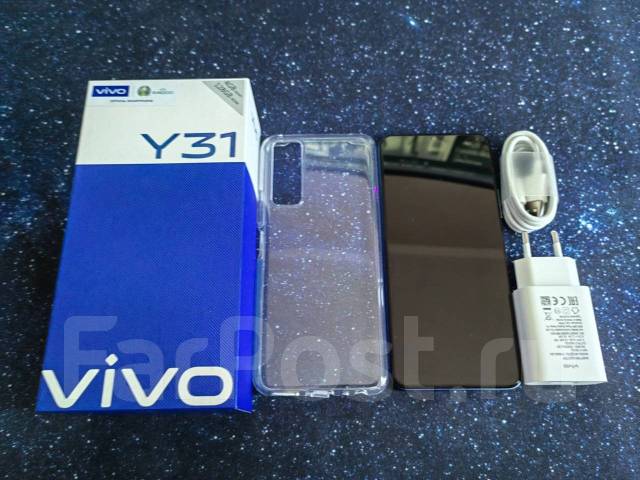 Смартфон Vivo Y31 128Gb, 6.58", моноблок, синий, 3G, 4G LTE, Dual-SIM ...