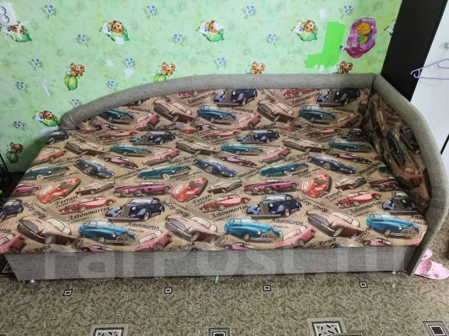 Кровать тахта, односпальная, дсп, бельевой ящик, матрас в комплекте ...