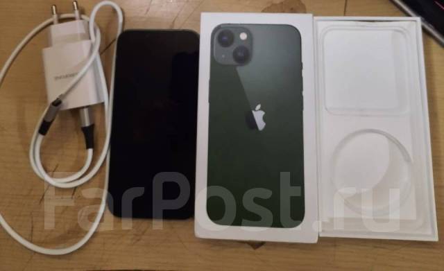 Продам айфон 13, Apple iPhone 13, 128 гб, 6.10", зеленый, 4G LTE, б/у ...