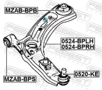 ����� �������� ������ Febest 0524BPRH 0524BPRH ����