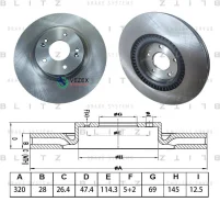 ���� ��������� Hyundai/KIA I40/CEED/Optima 10- Blitz BS0603 BS0603 ����