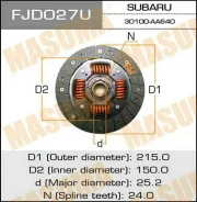 ���� ��������� FJD027U ��� Subaru ������������� Masuma ����� 30100-AA640 30100-AA450 FJD027U ������ 215-150-24-25.2 ����� � ������� � ��������. ������...