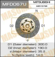 ���� ��������� MFD067U ��� Mitsubishi ������������� Masuma ����� ME520615 ME520732 ME520733 ME520851 ME520883 ME520996 MFD067U ������ 300-190-14-35.2...
