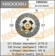 ���� ��������� NSD009U ��� Nissan ������������� Masuma ����� 30100-04D00 30100-05T00 30100-05T01 30100-05T02 30100-05T03 NSD009U ISD102U ������ 275-18...