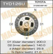 ���� ��������� TYD126U ��� Toyota ������������� Masuma ����� 31250-20020 31250-20021 31250-20022 31250-20023 31250-20024 TYD126U ������ 200-140-21-29....