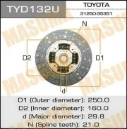 ���� ��������� TYD132U ��� Toyota ������������� Masuma ����� 31250-35350 31250-35351 31250-35352 31250-35353 TYD132U ������ 250-160-21-29.8 ����� � ��...