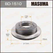 ���� ��������� BD-1510 ��� Toyota LAND Cruiser Prado KZJ95W 1KZTE ������ ������������� Masuma ����� 42431-60200 42431-60201 42431-60270 42431-60311 GR...