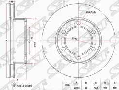 ���� ��������� ST-43512-35280 ��� Toyota �������� ������������� SAT ����� 43512-04020 43512-35280 43512-35310 GR-02246 BR0144S ������ 296.5-22-70.4-10...