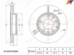 ���� ��������� ST-G25Y3325XA ��� Mazda Capella GWER FS-DE �������� ������������� SAT ����� G25Y-33-25XA GF3Y-33-25X GF3Y-33-25XA J3-303070 BS-7754 098...
