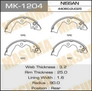 ������� ��������� ���������� MK-1204 ��� Nissan CUBE AZ10 CGA3DE CUBE Z10 CG13DE ������ ������������� Masuma ����� 44060-2U025 44060-41B25 AY360-NS035...