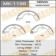 ������� ��������� ���������� MK-1198 ��� Nissan Bluebird ENU13 SR18DE Bluebird SNU13 CD20 Mazda ������ ������������� Masuma ����� 44060-0C025 44060-0C...