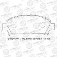 ������� ��������� �������� AV803 ��� Toyota Mazda �������� ������������� Avantech ����� 04465-14330 04465-14380 1Y0F-33-28Z 1Y10-33-28Z 04465-22051 04...