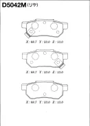 ������� ��������� �������� D-5042M ��� Honda �������� ������������� FBK ����� 43022-SE0-N50 43022-SAA-J51 43022-S04-E03 D-5042* AN-265 PF-8206 AN-411...