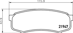 ������� ��������� �������� NP1008 ��� Toyota �������� ������������� Nisshinbo ������ 04466-60010 04466-60020 04466-60050 04466-60060 04466-60080 D-209...