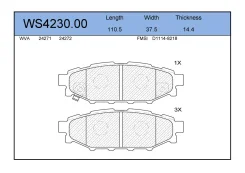 ������� ��������� �������� WS4230.00 ��� Toyota Subaru ������ ������������� Jeenice ����� 26696-FJ000 26696-AG010 26696-AG020 26696-AG040 26696-FJ000...