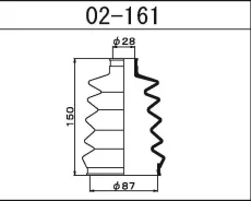 ������� ������� 02-161 ��� Mitsubishi Delica P35W 4D56T Delica PE8W 4M40T �������� ������������� Maruichi ������ MR110859 FB-2088 02-161 ������ 87-28...