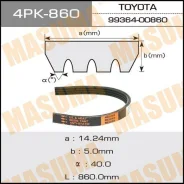 ������ ���������� 4PK-860 ��� Toyota Nissan Subaru Mazda ������������� Masuma ����� 809214220 11720-42L02 11720-42L12 11720-67S00 11920-65E20 4PK-860...