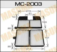 ������ �������� MC-2003 ��� Toyota ������������� Masuma ����� 88880-20010 88880-20020 88580-20150 88508-20060 88508-20070 88580-20090 AC-2003AB CA1107...