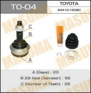 ���� �������� �������� TO-04 ��� Toyota �������� ������������� Masuma ����� 43410-12021 43410-12050 43410-12130 43410-20140 43410-20141 TO-04 TO-01 ��...