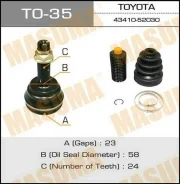 ���� �������� �������� TO-35 ��� Toyota �������� ������������� Masuma ����� 43410-52030 43410-52070 43420-52030 43420-52070 43460-59076 43460-59165 43...