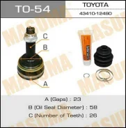 ���� �������� �������� TO-54 ��� Toyota �������� ������������� Masuma ����� 43410-02180 43410-12490 43410-12500 43410-12530 43410-12660 43410-32301 43...