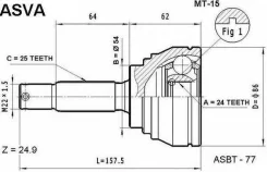���� �������� 24x54x25 Asva MT-15 MT15 ����