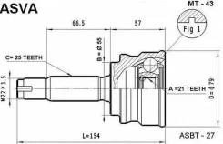 ���� �������� 21x55x25 Asva MT-43 MT43 ����