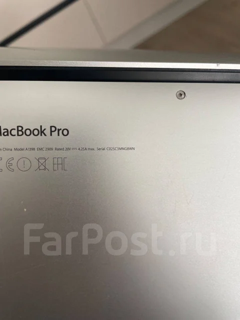 Apple MacBook Pro 15 2015 Mid. 15", 2,2����, ��� 16 ��, ���� 256���, WiFi: 1, Bluetooth: 1, ����������� �� 5��. ����