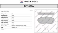    : HI-Q Mitsubishi Pajero Sport III (KS) Sangsin Brake SP1527A SP1527A 