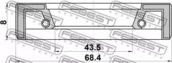   45x53x7x8 Mitsubishi Pajero II V14W-V55W 1991-2004 95FAY-45680708X 95FAY45680708X 