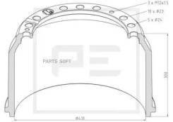 .  !410x220/234 H=300 d=298/335 n10x23 Omn MAN TGA/NL/NG/SL/M2000/F90/F2000 PE Automotive 03640300A 03640300A 
