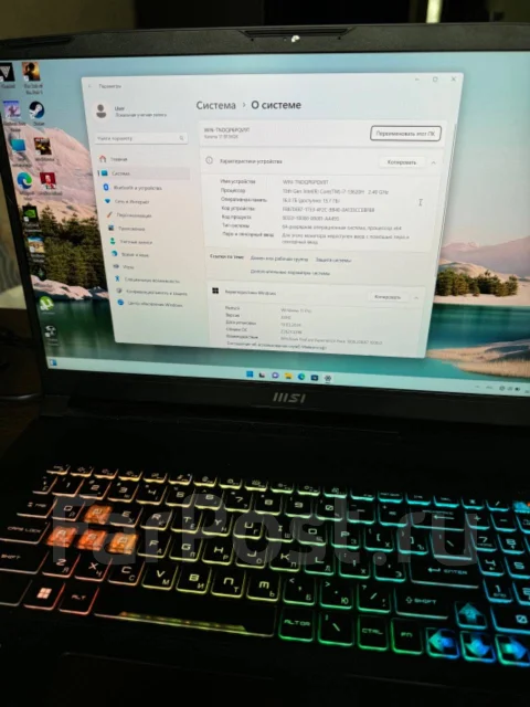 MSI Katana 17. 17.3", 2,4����, ��� 16 ��, ���� 1 000���, WiFi: 1, Bluetooth: 1, ����������� �� 10��. ����