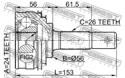 ���� �������� �������� 0110-009 ��� Toyota �������� ������������� Febest �������� 43470-39285 TO-015A ������ 24-56-26 ����� � ������� � ��������. ����...