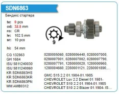 ������� �������� Isuzu 4JG2 Trooper, KR 9T Krauf SDN6863 ����