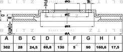���� ��������� Renault Master/OPEL Movano 10- �������� Blitz BS0437 BS0437 ����