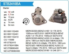 ������� Mercedes BENZ CLA180 1.6 / 12V 13T Motorherz STB2410BA ����