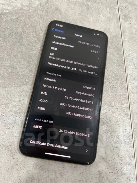 Apple iPhone Xs Max. �/�, 64 ��, �������, 3G, 4G LTE, Dual-SIM, ����������, NFC ����