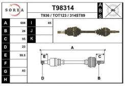 ��������� ��� toyota Corolla ����� (_E10_) / Carina E ����� (_T19_) EAI T98314 T98314 ����