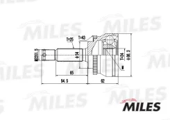 ���� ������� 24X54X25 /Miles/ 25(�����)x43(ABS)X54(D)x24(�����) L=157.5 0410-033A43, MI-33A43, �� (! ) GA20266 ����