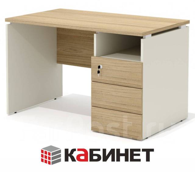 Офисная мебель. Стол офисный с тумбой R-11 Лев/Пр Размеры:120х70х75 ...