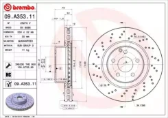 ���� ����. ���. ����. [330x32] 5 ��� Mercedes W220 S430/ S500 08.98-/ C215 CL500 09.99- Brembo 09A35311 09A35311 ����